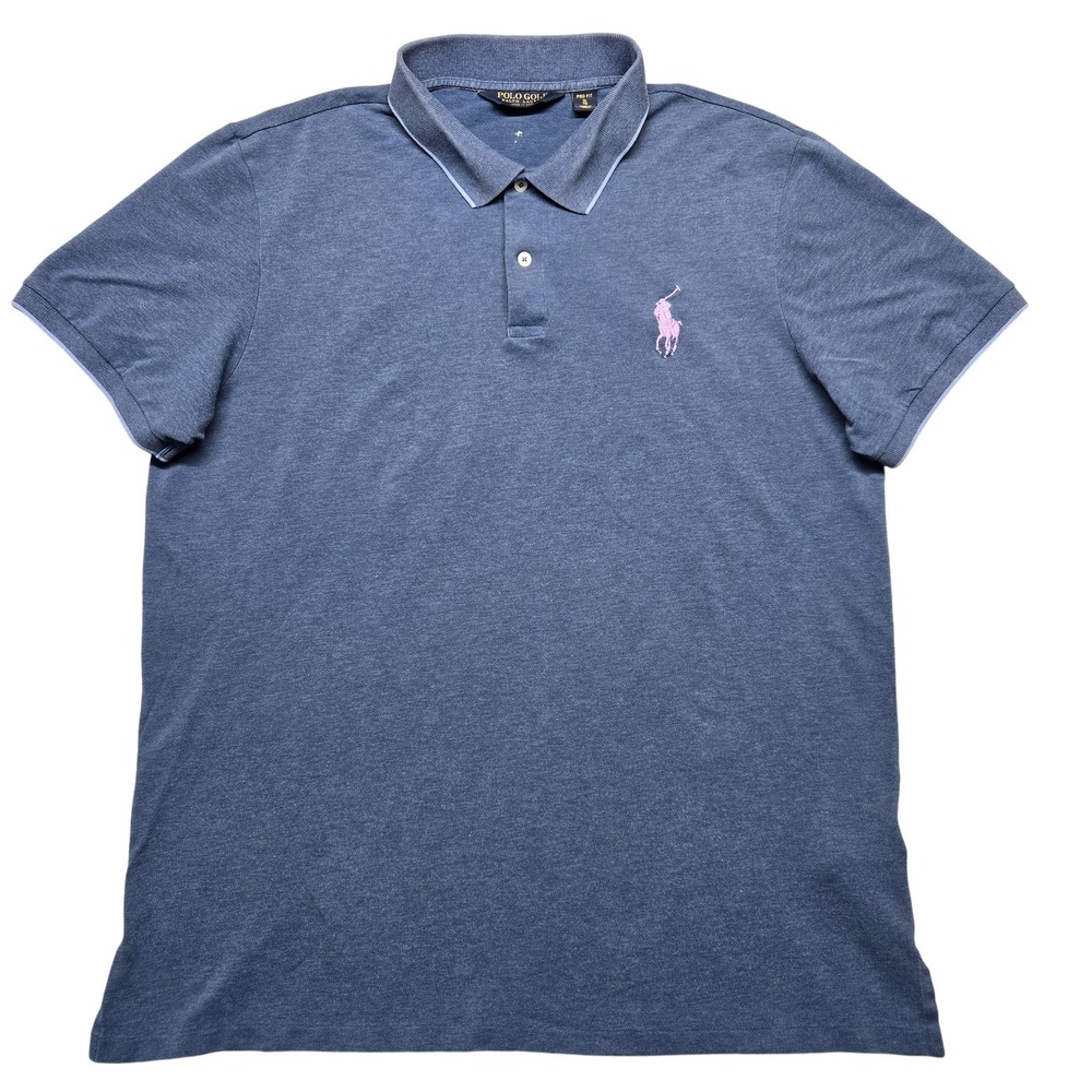 Polo Golf Ralph Lauren Polo Shirt Mens XL Blue Pro Fit Big Pony Casual Peru
